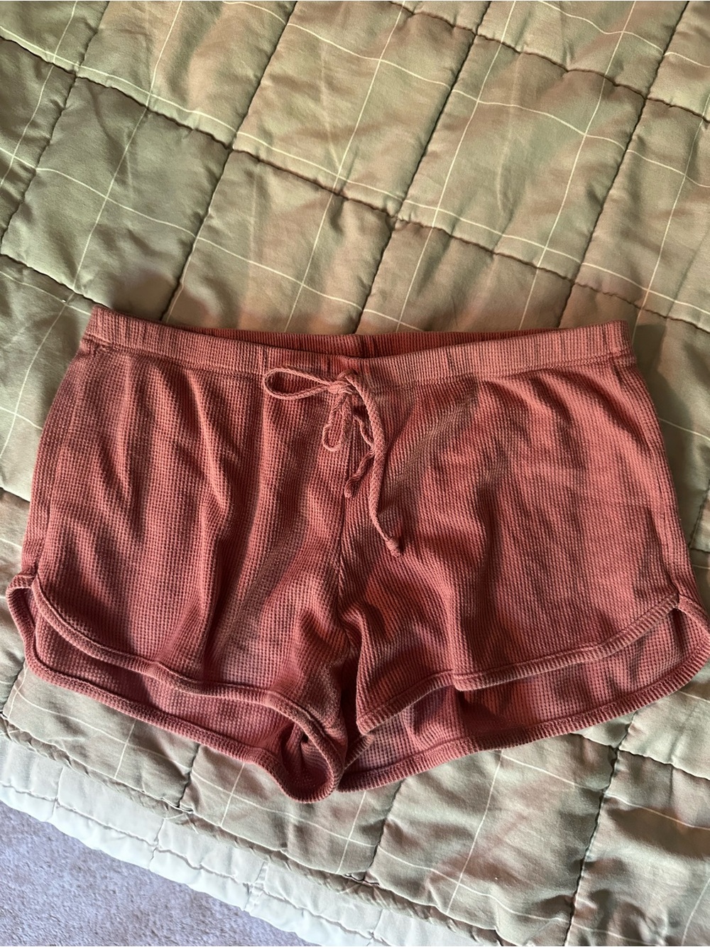 Women's Ribbed Sleep Shorts, Dusty Rose